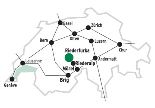 Lageplan Pro Natura Zentrum Aletsch