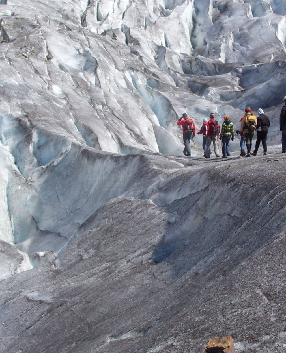 Gruppe auf Gletschertour